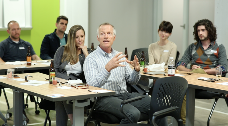 Think Big, Build Small Community Roundtable at Flywheel Cowork in Winston-Salem, NC