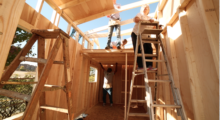 Tiny House Greensboro's community build day