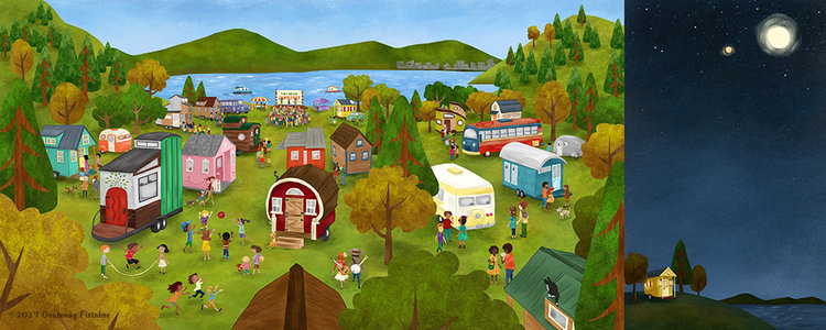 Illustration by Courtenay Fletcher from The Big Adventures of Tiny House