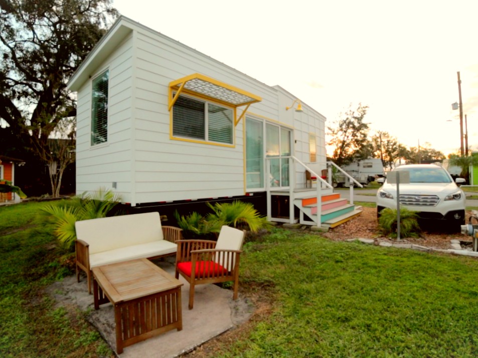 a tiny home at Orlando Lakefront