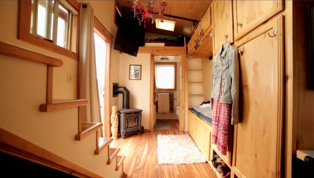 divorced woman's tiny house