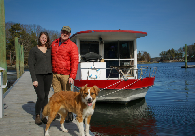 Couple's Renovated Tiny House Boat Life_Blog Banner
