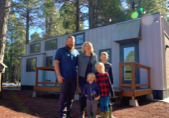 family of 5 in tiny house on homestead