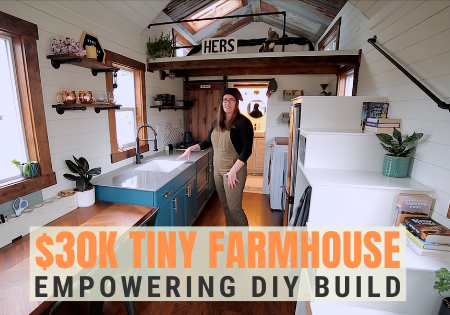 farmhouse tiny home built by woman