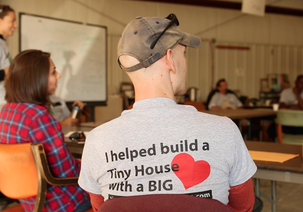 Tiny House Greensboro'scommunity build day led by Amanda Albert